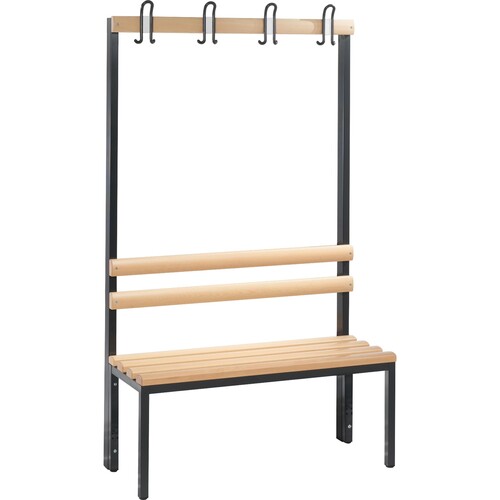 C+P Garderobenbank 8050100S10000 1650x1000x403mm sgr Produktbild Front View L