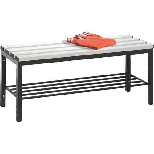 C+P Umkleidebank 8050010S10007 Schuhrost 420x1000x353mm sgr/lgr Produktbild Front View L