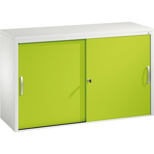 C+P Akten-Sideboard 572300S10344 Schiebetüren 2x2OH B1200mm lgr/vgn Produktbild Front View L