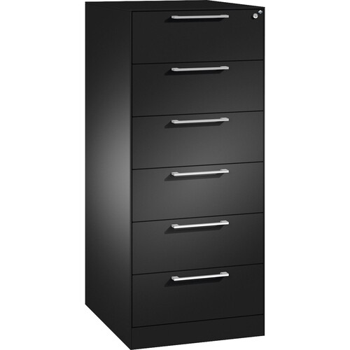 C+P Karteischrank Asisto 146224622S10027 A5 quer sgr/sgr Produktbild Front View L