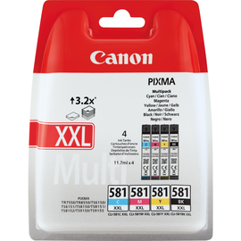 Canon Tintenpatrone CLI-581XXL bk/c/m/y je 11,7ml 4 St./Pack. (PACK=4 STÜCK) Produktbild