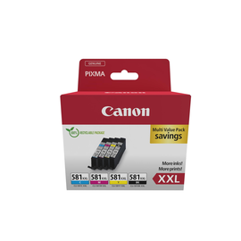 Tintenpatrone CLI-581 XXL Multipack je 11,7ml black/cyan/magenta/yellow Canon 1998C007 (PACK=4 STÜCK) Produktbild