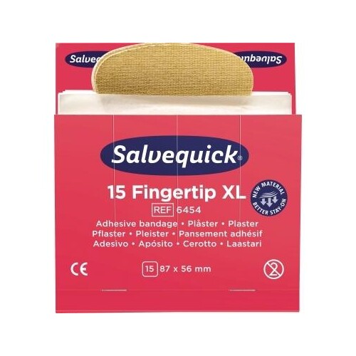 Salvequick Pflaster 6454 Fingerspitzen Textil 15 St./Pack. (PACK=15 STÜCK) Produktbild