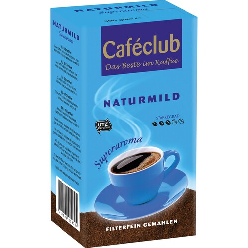 Kaffee Cafeclub Naturmild 799 gemahlen 500g (PACK=500 GRAMM) Produktbild Front View L
