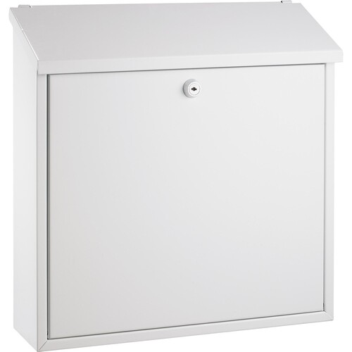 ALCO Briefkästen weiß lackiert Abdeckung oben 36x36x10cm Produktbild Front View L