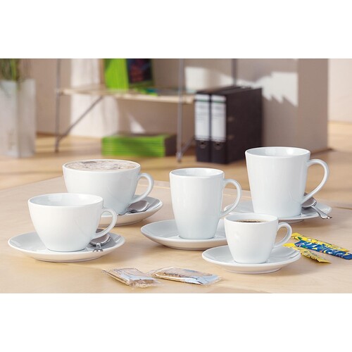 Esmeyer Cappuccinotasse Bistro 52 433-213 ws 6 St./Pack. +Untertasse (PACK=6 STÜCK) Produktbild Additional View 1 L