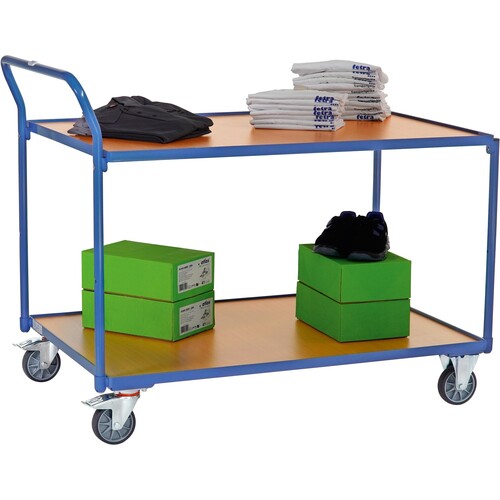 Fetra Tischwagen 2742 1.000x600mm 2Böden blau Produktbild Additional View 1 L