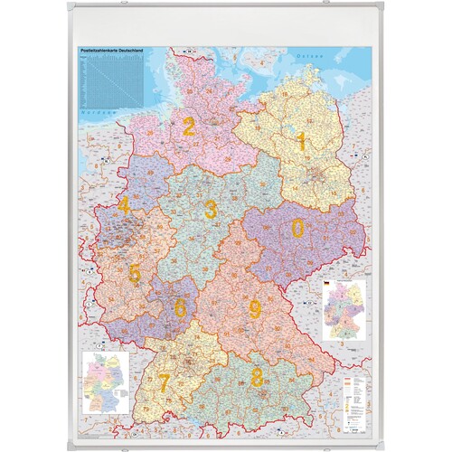 Franken Kartentafel KA445P PLZ-Karte Deutschland 1:750.000 Produktbild Additional View 1 L