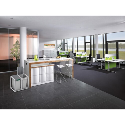 Hailo Wertstoffbehälter ProfiLine Öko XL 0935-202 Basis 38l grau Produktbild Additional View 5 L