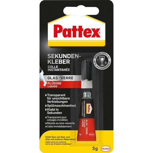 Pattex Glas Flüssig Sekundenkleber 3 g