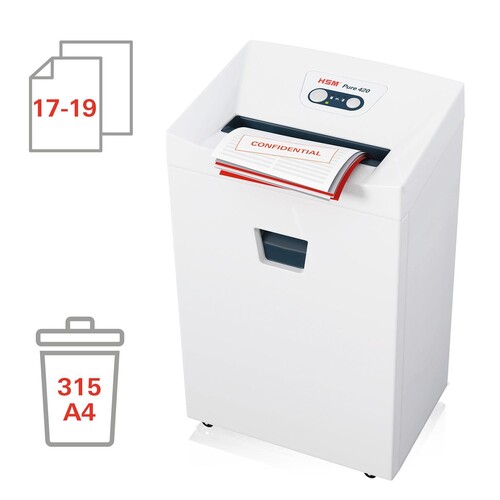 HSM Aktenvernichter Pure 420 2340111 Streifenschnitt 3,9mm Produktbild Additional View 2 L