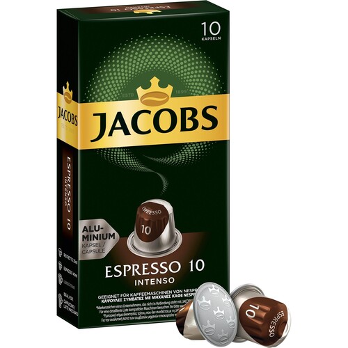 JACOBS Kaffeekapsel Espresso 10 Intenso 4057018 10 St./Pack. (PACK=10 STÜCK) Produktbild Additional View 1 L