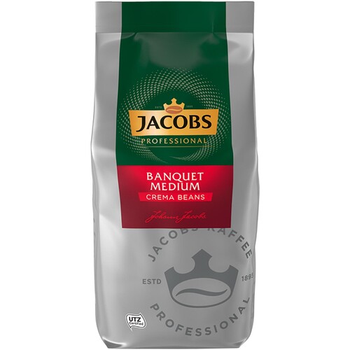JACOBS Kaffee Bankett Cafe Creme 4055442 ganze Bohne 1kg Produktbild Front View L