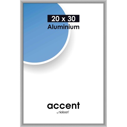 Nielsen Bilderrahmen Accent 53524 Aluminium 20x30cm silber matt Produktbild Front View L