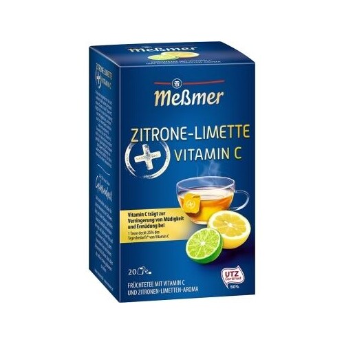 Meßmer Tee Limette/Zitrone + Vitamin C 105023 20 St./Pack. (PACK=20 STÜCK) Produktbild Front View L