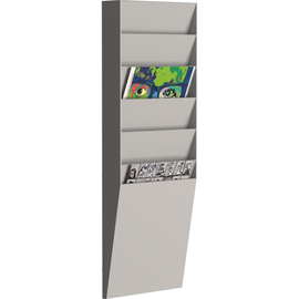 Paperflow Wand-Sortiertafel V 6F A4V1X6.02 DIN A4 grau Produktbild