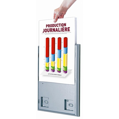 Paperflow Infodisplay 4066X4.35 DIN A4 aluminium 4 St./Pack. (PACK=4 STÜCK) Produktbild Additional View 3 L