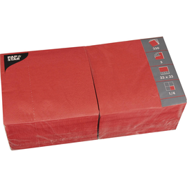 PAPSTAR Serviette 12483 33x33cm 3lagig rot 250 St./Pack. (PACK=250 STÜCK) Produktbild