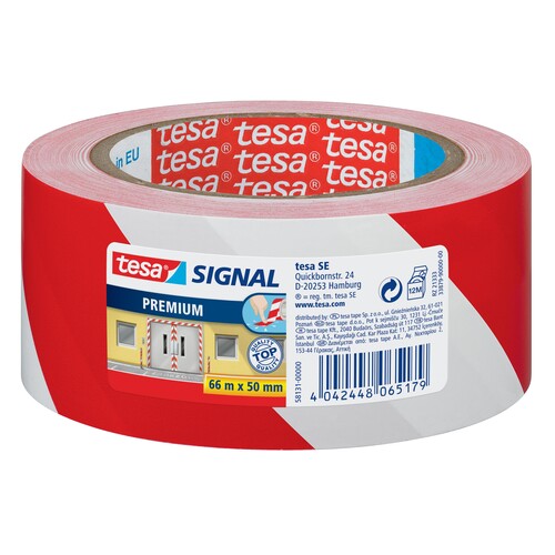 tesa Packband 58131-00000 50mmx66m bedruckt rot weiß Produktbild Additional View 1 L