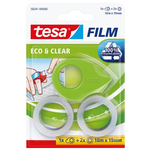 tesa Handabroller ecoLogo 58241-00000-00 grün +Klebefilm Produktbild Additional View 1 L