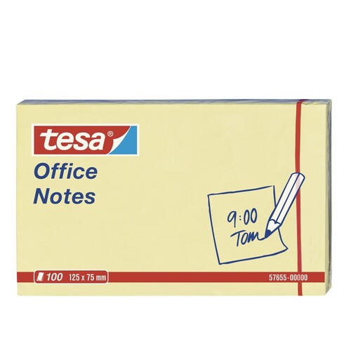 tesa Haftnotiz Office Notes 57655-00000 125x75mm 100Bl. gelb (ST=100 STÜCK) Produktbild