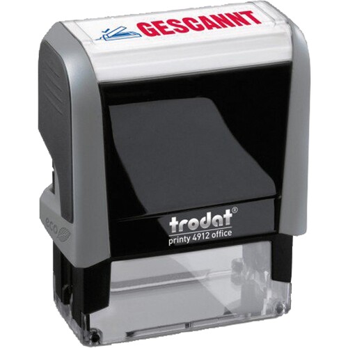Textstempel Printy 4912 GESCANNT 42x12mm blau/rot Trodat 128725 Produktbild Additional View 1 L