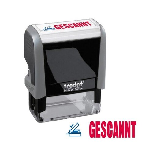 trodat Textstempel Printy 4912 128725 GESCANNT 47x18mm blau/rot Produktbild