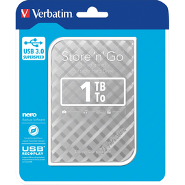 Verbatim Festplatte Store n Go 53197 USB 3.0 1TB silber Produktbild