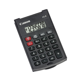 Canon Taschenrechner AS-8 4598b001 8stellig Batterie sw Produktbild