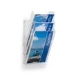 DURABLE Prospekthalter COMBIBOXX 858019 A4 3Fächer Acryl tr Produktbild Additional View 2 S