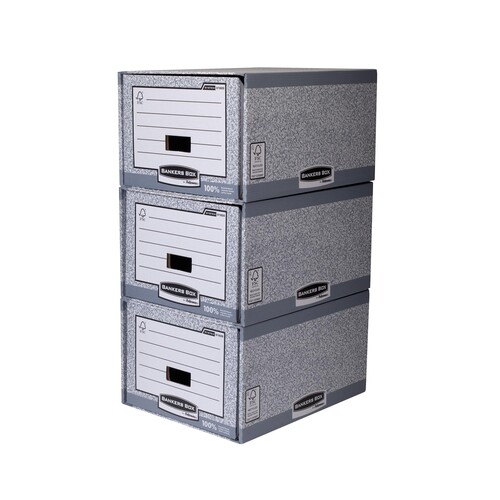 Bankers Box Schubladenarchiv System 01820EU grau/weiß Produktbild Additional View 2 L