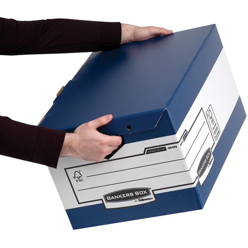 Bankers Box Archivbox Ergo Box System Maxi 0048901 blau/weiß Produktbild Additional View 4 L