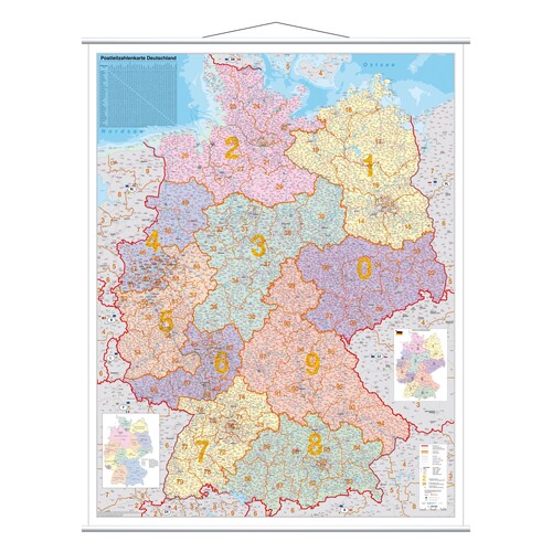 Franken Kartentafel PLZ KAM400 137x97cm laminiert Produktbild Additional View 1 L