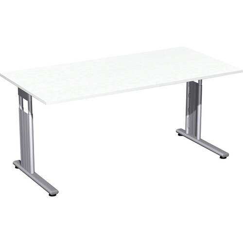 Geramöbel Schreibtisch Flex S-617103-WS 160x80x68-82mm ws/si Produktbild Front View L