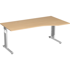 Geramöbel Schreibtisch Flex rechts S-617305-BS C-Fuß bu/si Produktbild
