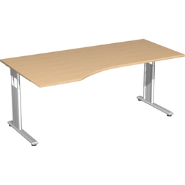 Geramöbel Schreibtisch Flex links S-617306-BS C-Fuß bu/si Produktbild