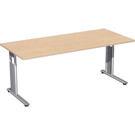 Geramöbel Schreibtisch C-Fuß Flex S-617146-AS 180x80x82cm ahorn/si Produktbild