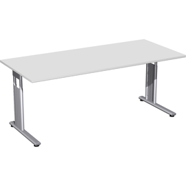 Geramöbel Schreibtisch C-Fuß Flex S-617146-LS 180x80x82cm l.grau/si Produktbild