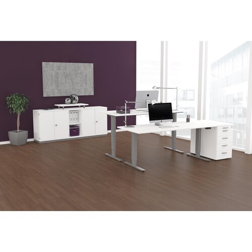 Geramöbel Elektro-Hubtisch S-08F1608-WS 160x80x65-125cm ws/si Produktbild Additional View 2 L