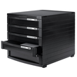 HAN Schubladenbox CONTUR 1505-13 DIN A4/B4/C4 5Schübe geschl. sw/sw Produktbild Additional View 5 S