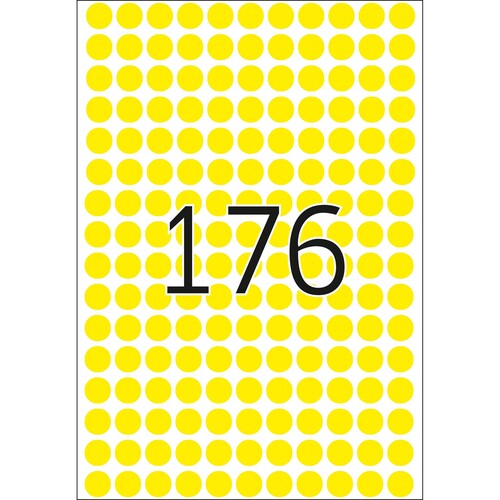 HERMA Markierungspunkt 2211 8mm Papier gelb 5.632 St./Pack. (PACK=5632 STÜCK) Produktbild Additional View 4 L