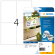 Etiketten Inkjet+Laser+Kopier 105x148mm auf A4 Bögen weiß extrem stark haftend Herma 10909 (PACK=100 STÜCK) Produktbild