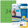 Etiketten Inkjet+Laser+Kopier 70x37mm auf A4 Bögen grün matt Herma 4469 (PACK=480 STÜCK) Produktbild