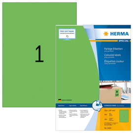 HERMA Etikett SPECIAL 4404 210x297mm grün 100 St./Pack. (PACK=100 STÜCK) Produktbild