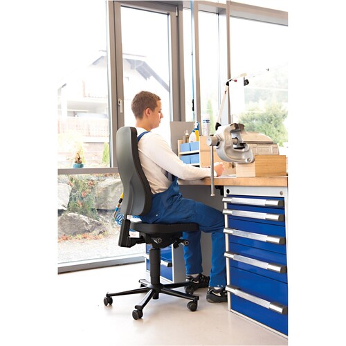 bimos Arbeitsdrehstuhl Highline 2 9643-0551 All-in-One schwarz Produktbild Additional View 1 L