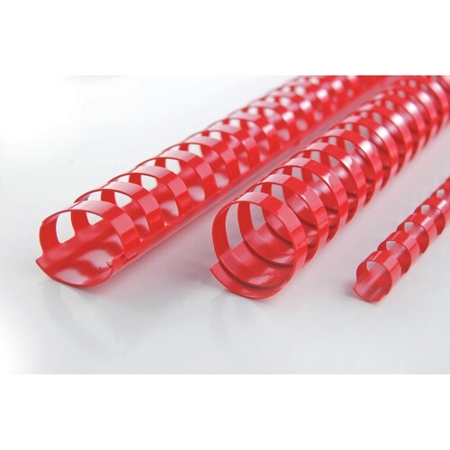 GBC Plastikbinderücken 4028217 DIN A4 12mm rot 100 St./Pack. (PACK=100 STÜCK) Produktbild