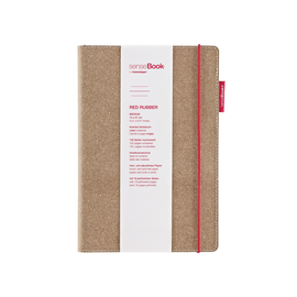 Notizbuch senseBook Red Rubber by transotype 14x21cm liniert mit rotem Gummiband 75020501 Produktbild