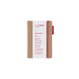 Notizbuch senseBook Red Rubber by transotype 9x14cm liniert mit rotem Gummiband 75020601 Produktbild
