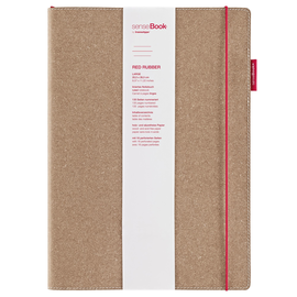 Notizbuch senseBook Red Rubber by transotype 20,5x28,5cm liniert mit rotem Gummiband 75020401 Produktbild