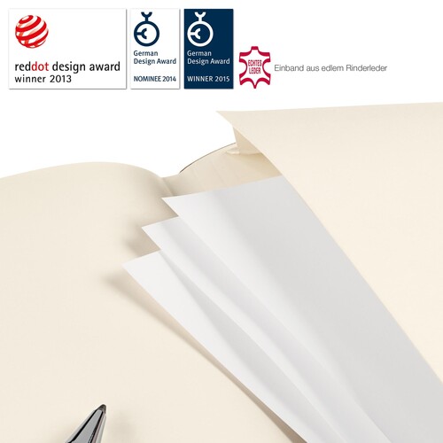 Notizbuch senseBook Red Rubber by transotype 20,5x28,5cm liniert mit rotem Gummiband 75020401 Produktbild Additional View 5 L